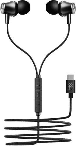 Image of PTron Pride Tunes Type C Earphones with HD mic, In-Line Controls