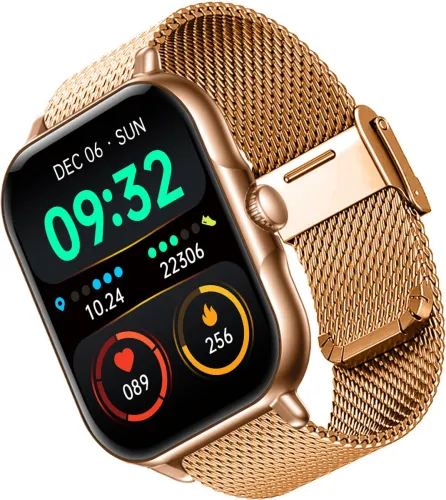 Image of PTron Reflect Callz Smartwatch  (Gold Strap, Free Size)