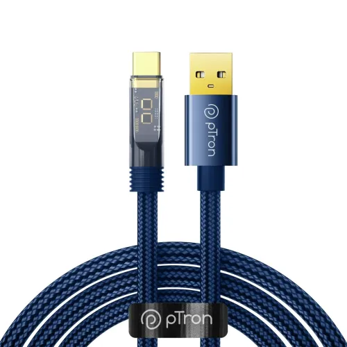 Image of pTron Solero 65W USB-A to Type-C Fast Charging Cable