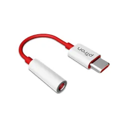 PTron Solero C1 USB Type C to 3.5mm Jack Headphones Audio Connector, Compatible with Audio Adapter Accessory Mode USB Type C Port Devices Xiaomi, OnePlus Nord /8T/8/7T/7/7 Pro/1+6/1+6T (Whit...