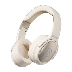 PTron Studio Pro w/ Dual-device Pairing, 65hrs Playtime, AI-ENC Calls, Pristine Sound Bluetooth Headset (Beige, On the Ear)