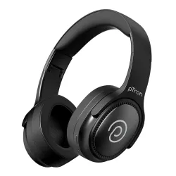 pTron Studio Pro w/ 65Hrs Playtime, Wireless Over Ear Headphones w/HD Mic & TruTalk AI-ENC Calls, Low-Latency Game & Mus