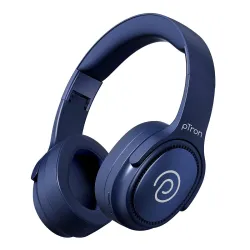pTron Studio Pro w/ 65Hrs Playtime, Wireless Over Ear Headphones w/HD Mic, Dual Device Pairing, TruTalk AI-ENC Calls, Low-Latency Game & Music, 40mm Drivers, BT5.4, Type-C Fast Charging (Blu...