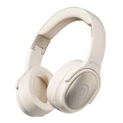 pTron Studio Pro w/ 65Hrs Playtime, Wireless Over Ear Headphones with HD Mic, Dual Device Pairing, TruTalk AI-ENC Calls