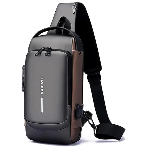 Image of PU Leather Anti-Theft Sling Backpack