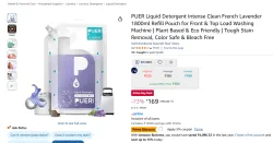PUER Liquid Detergent Intense Lavender 1800ml Refill Pouch