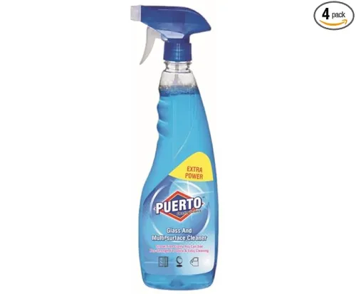 Image of Puerto 500 ml (Pack of 4) Glass and Surface Cleaner Liquid Spray 