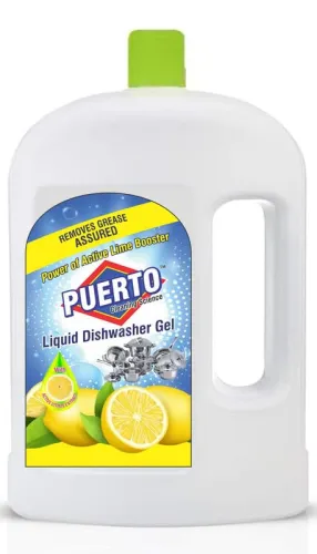 Image of Puerto Dishwash Gel Refill Can, (Lemon) - 2 Ltr (Pack of 1) Refill|