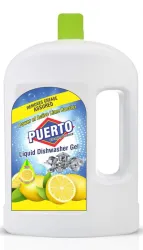 Puerto Dishwash Gel Refill Can, (Lemon) - 2 Ltr (Pack of 1) Refill|
