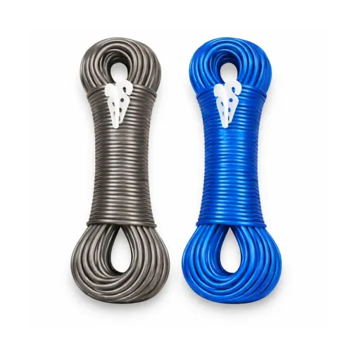 Image of PulGos 20M PVC Coated Clothesline Rope (Pack of 2) with Hooks – Heavy Duty Steel Wire