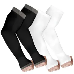 PulGos Combo – UV Protection Arm Sleeves for Men & Women with Thumb Hole | UPF 50 Sun Protection Sleeves for Cricket, Cycling, Running & Bike Riding | Breathable & Cooling Fabric for All-Day...