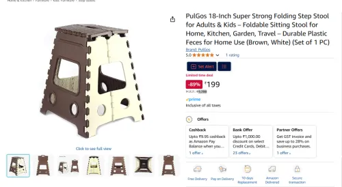 Image of PulGos Foldable Kid Sitting Stool 