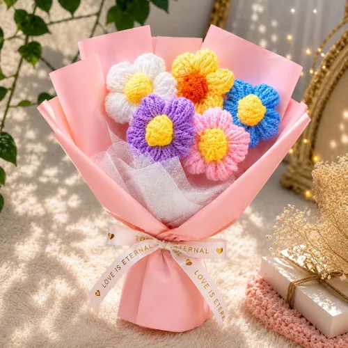 Image of PulGos Pack of 1 Mini Yarn Floral Bunch 