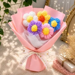 PulGos Pack of 1 Mini Yarn Floral Bunch