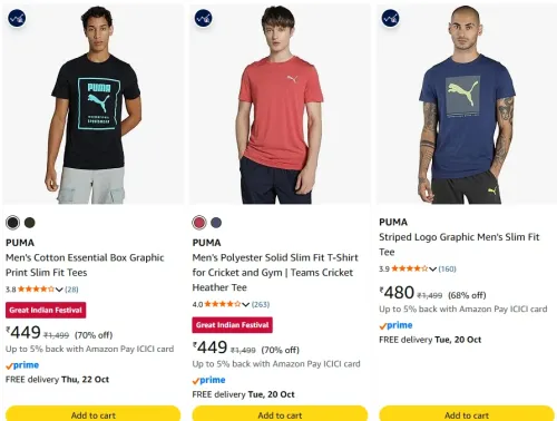 Image of Puma Men's clothing at minimum 70% Discount