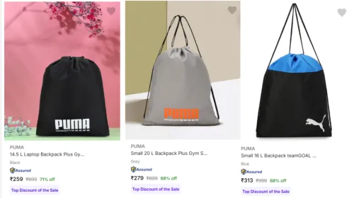 Image of Puma Backpacks upto 71% Discount