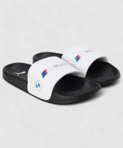 Image of PUMA Bmw Mms Logo Leadcat 2.0 Men Slides (White , 7)