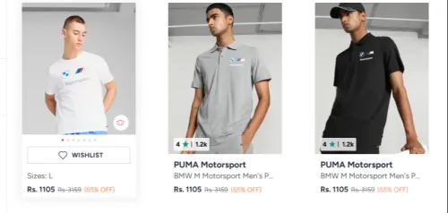 Image of PUMA BMW MMS Men's Logo T-Shirt Upto 65% OFF