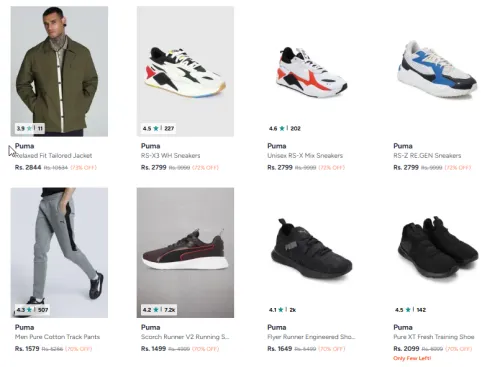 Image of PUMA Clothing & Footwear Up to 72% Discount