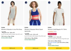 Puma Clothing for women at minimum 70% Discount