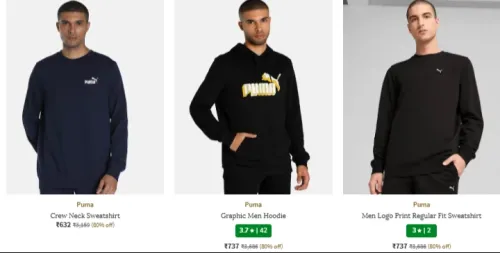 Image of PUMA Crew Neck Sweatshirt Upto 80% OFF