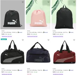 Puma Gym Duffel Bags Starting @ ₹249