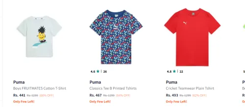 Image of Puma Kids Fashion Clothes Minimum 60% Discount
