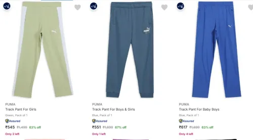 Image of PUMA Kids' Track Pants at minimum 62% Discount