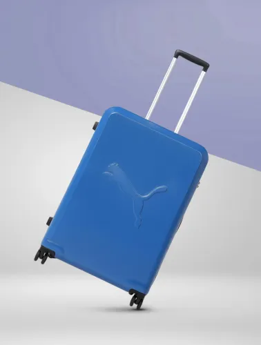 Image of PUMA Medium Check-in Suitcase (66.5 cm) 8 Wheels - Trolley Bag -Medium - Blue