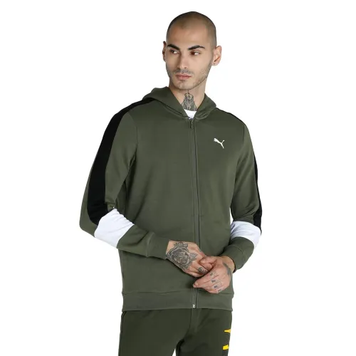 Image of Puma Men Cotton Blend Standard Length Jacket