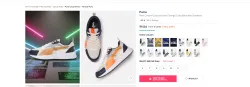 Puma Men Cream-Coloured and Orange Colourblocked Sneakers
