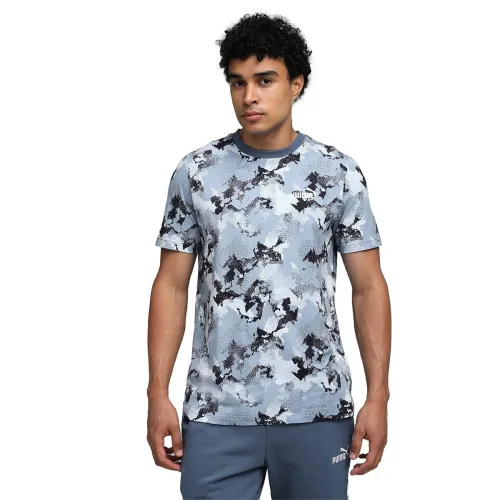 Image of PUMA , Men, ESS CAMO AOP Tee, Dark Indigo, M (68936980)