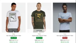 PUMA Men Logo Print T-Shirt Upto 75% OFF