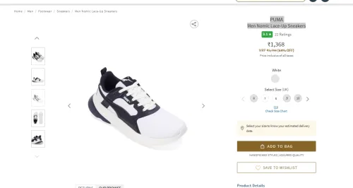 Image of PUMA Men Nomic Lace-Up Sneakers