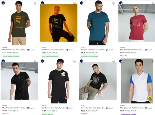 Image of PUMA Men's Clothing at minimum 70% Discount