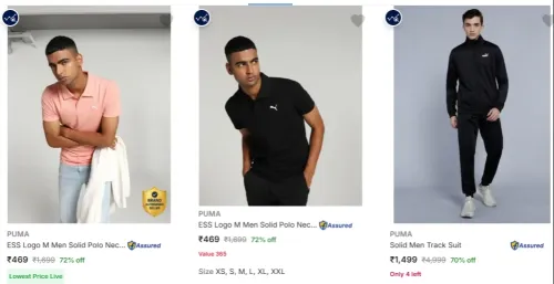 Image of Puma Men's Clothing at minimum 70% Discount