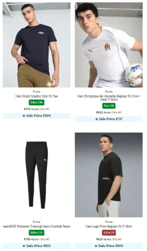 Image of Puma Men's Clothing at minimum 75% Discount