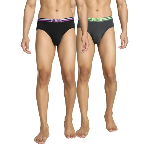 Image of Puma Men’s Cotton Printed Briefs – Pack of 2