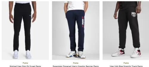 Image of PUMA Men's Regular Pants Upto 75% OFF