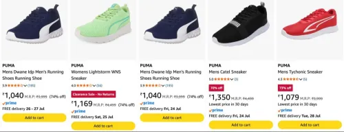 Image of Puma Men’s Running Shoes Upto 70-74% OFF