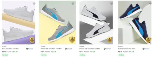 Image of Puma Men's Shoes at Minimum 78% Discount