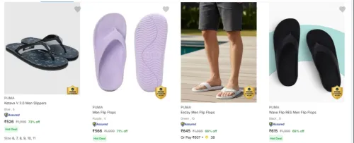 Image of Puma Men’s Slippers & Flip Flops at minimum 60% Discount