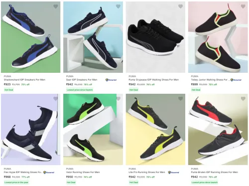 Image of PUMA Men’s Sports Shoes Minimum 75% Discount.