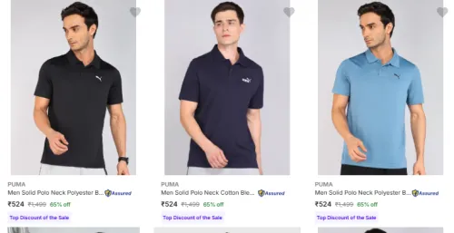 Image of PUMA Men's T-Shirt at Starting @ ₹524
