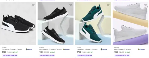 Image of Puma men Shoes at Minimum 80% Discount 
