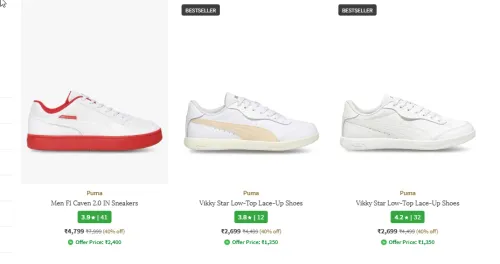 Image of puma Men Shoes Flat 75% Discount