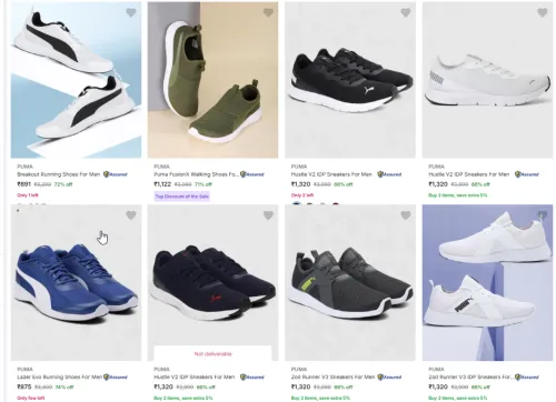 Image of Puma Men Shoes Minimum 70% Discount