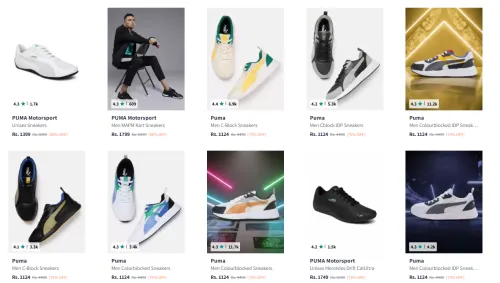 Image of Puma Men Shoes Minimum 75% Discount