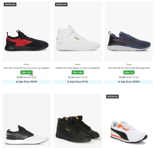 Image of Puma men shoes up to 75% Discount