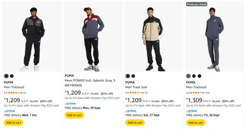 Image of Puma Men Tracksuit up to 80% Discount